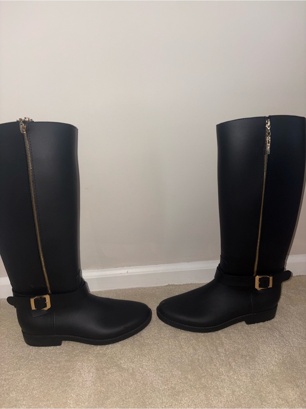 Chinese Laundry Rain Boot with Gold Zip Detail - Women